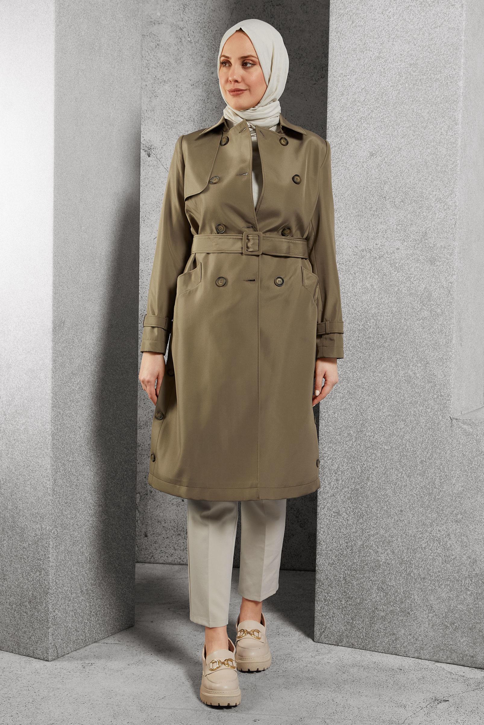 Vêtements hijab VISON TRENCH CEINTURE CEINTURE 10801