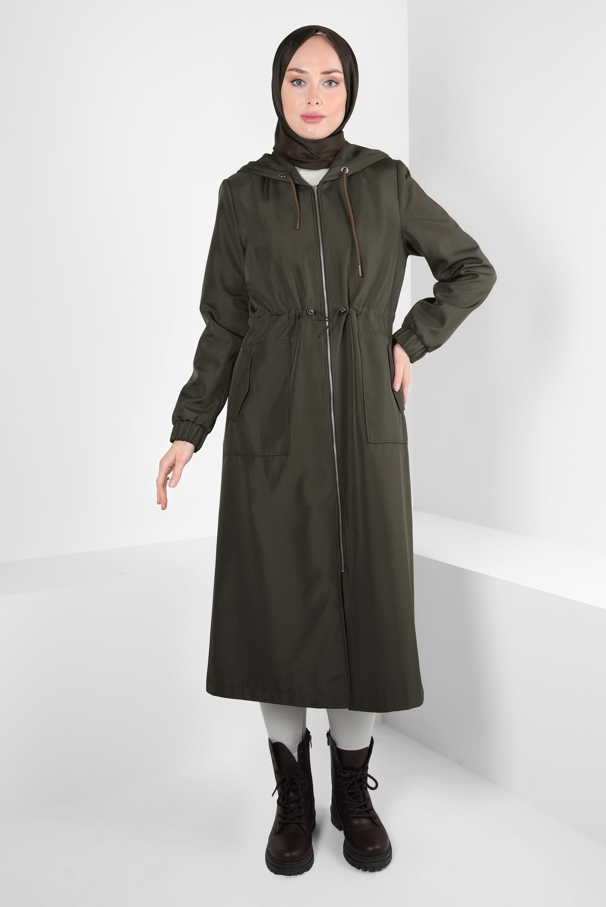 Vêtements hijab BRUN TRENCH-COAT CEINTURÉ 10802