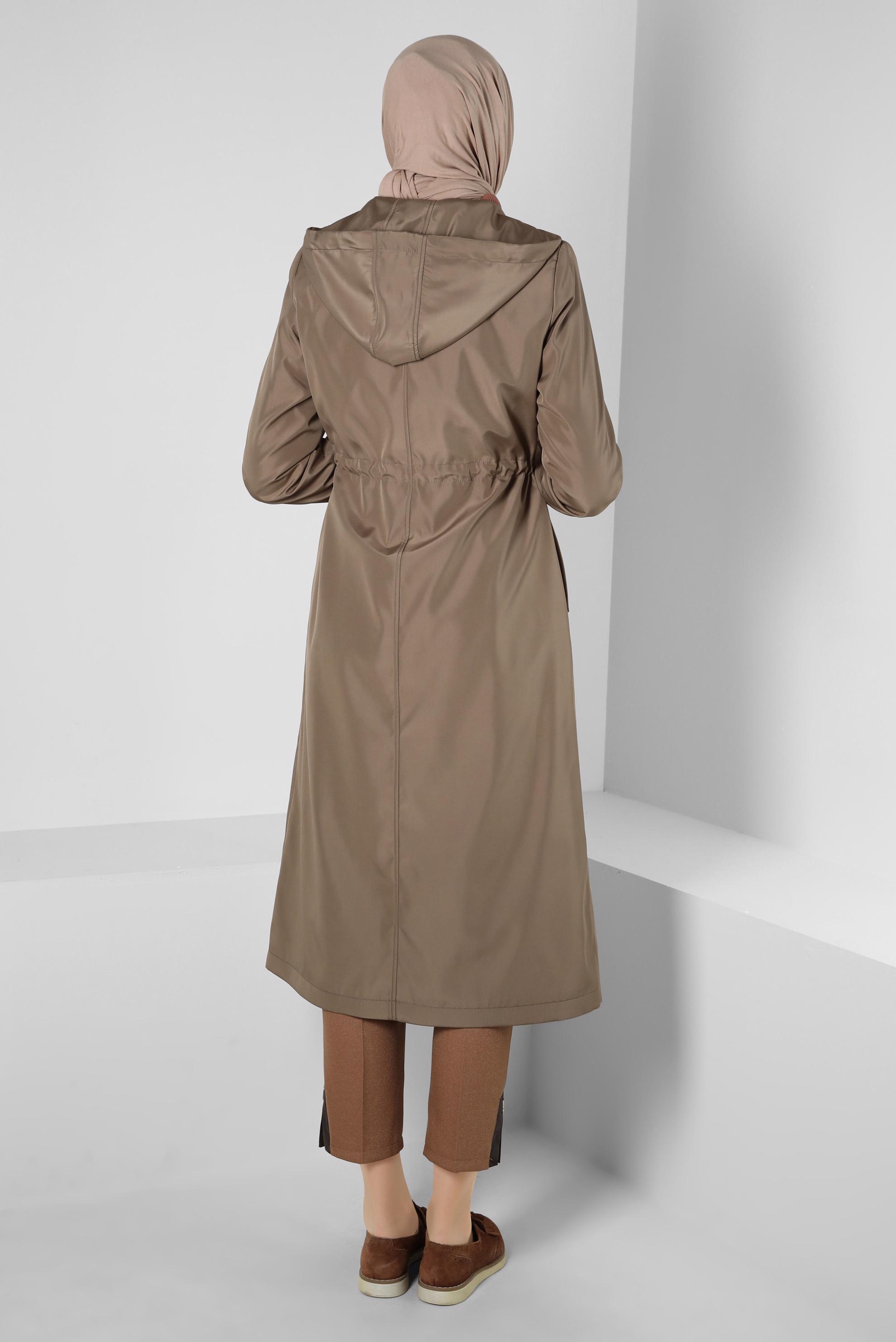 Vêtements hijab VISON TRENCH-COAT CEINTURÉ 10802