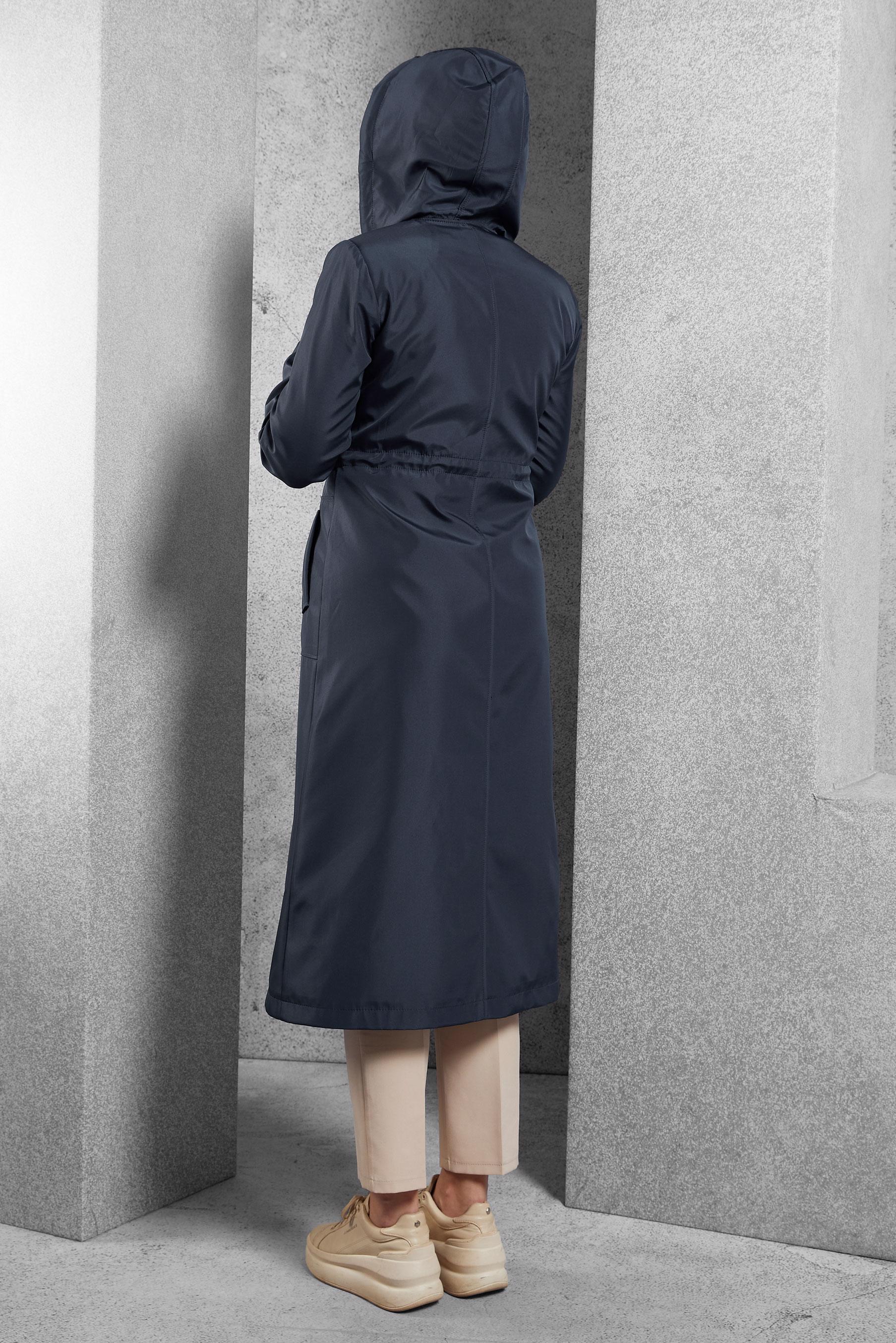 Vêtements hijab BLEU MARINE TRENCH-COAT CEINTURÉ 10802