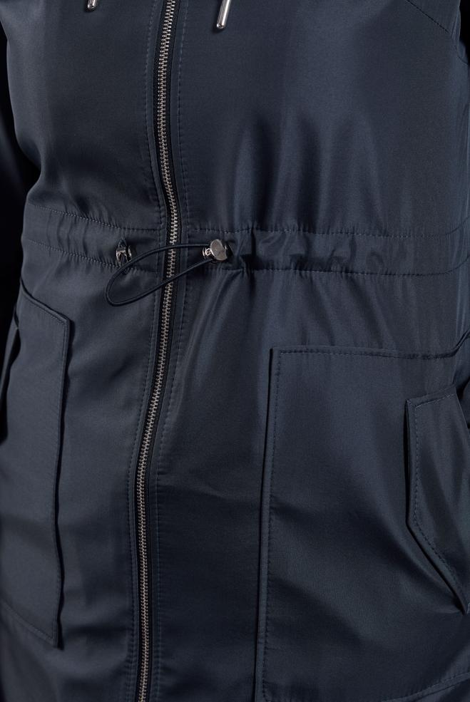 Hijab clothing NAVY BLUE BELTED TRENCH COAT 10802 - ALVİNA