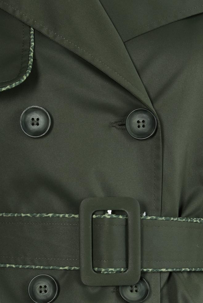 Hijab clothing KHAKI BELTED TRENCH COAT 10808 - ALVİNA