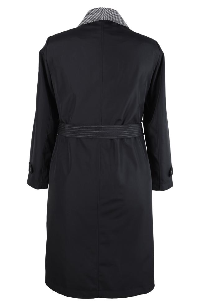 Hijab clothing BLACK BELTED TRENCH COAT 10809 - ALVİNA
