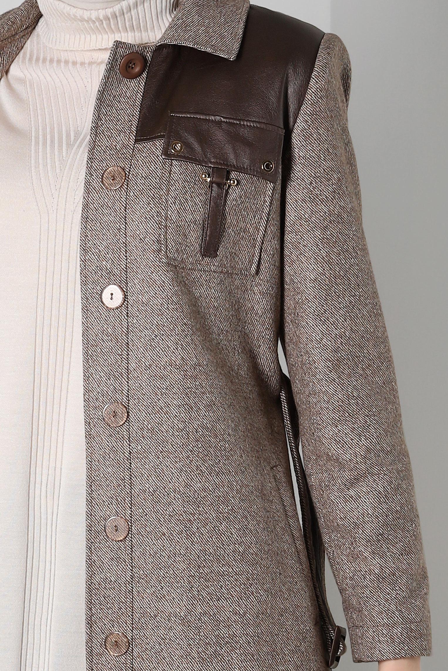 Vêtements hijab BRUN TRENCH-COAT CEINTURE 10813