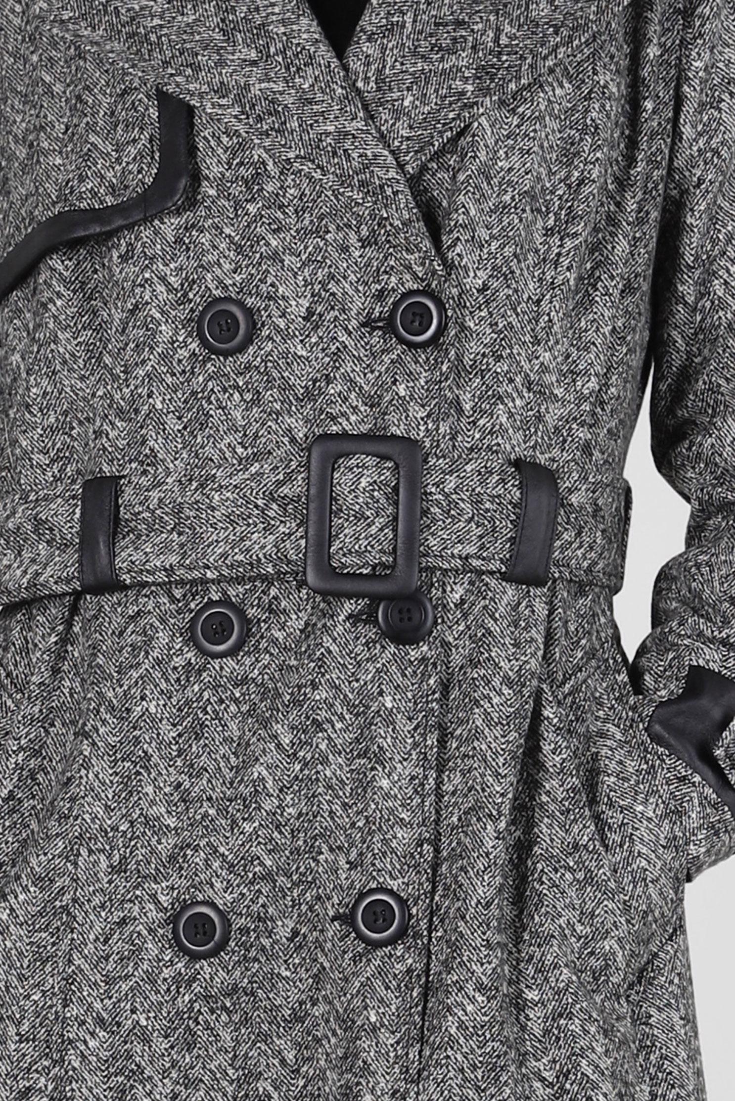 Vêtements hijab NOIR TRENCH-COAT CEINTURE 10814-1