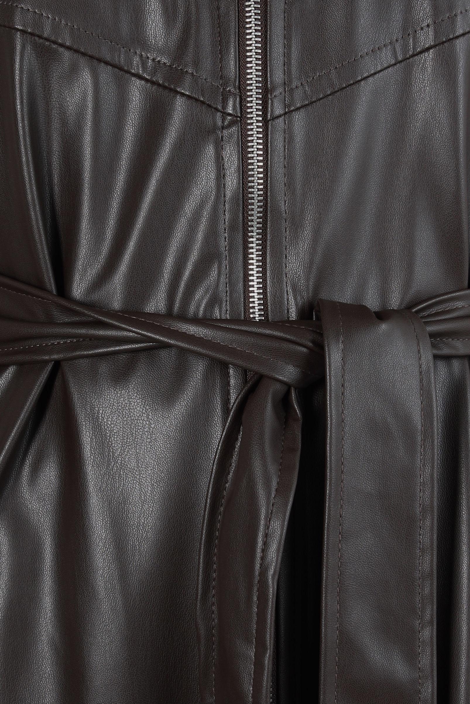 Vêtements hijab BRUN TRENCH EN SIMILI CUIR 10816