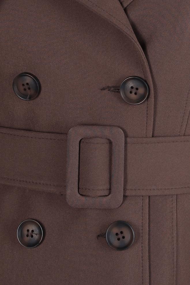 Hijab clothing BROWN BELTED TRENCH COAT 10834 - ALVİNA
