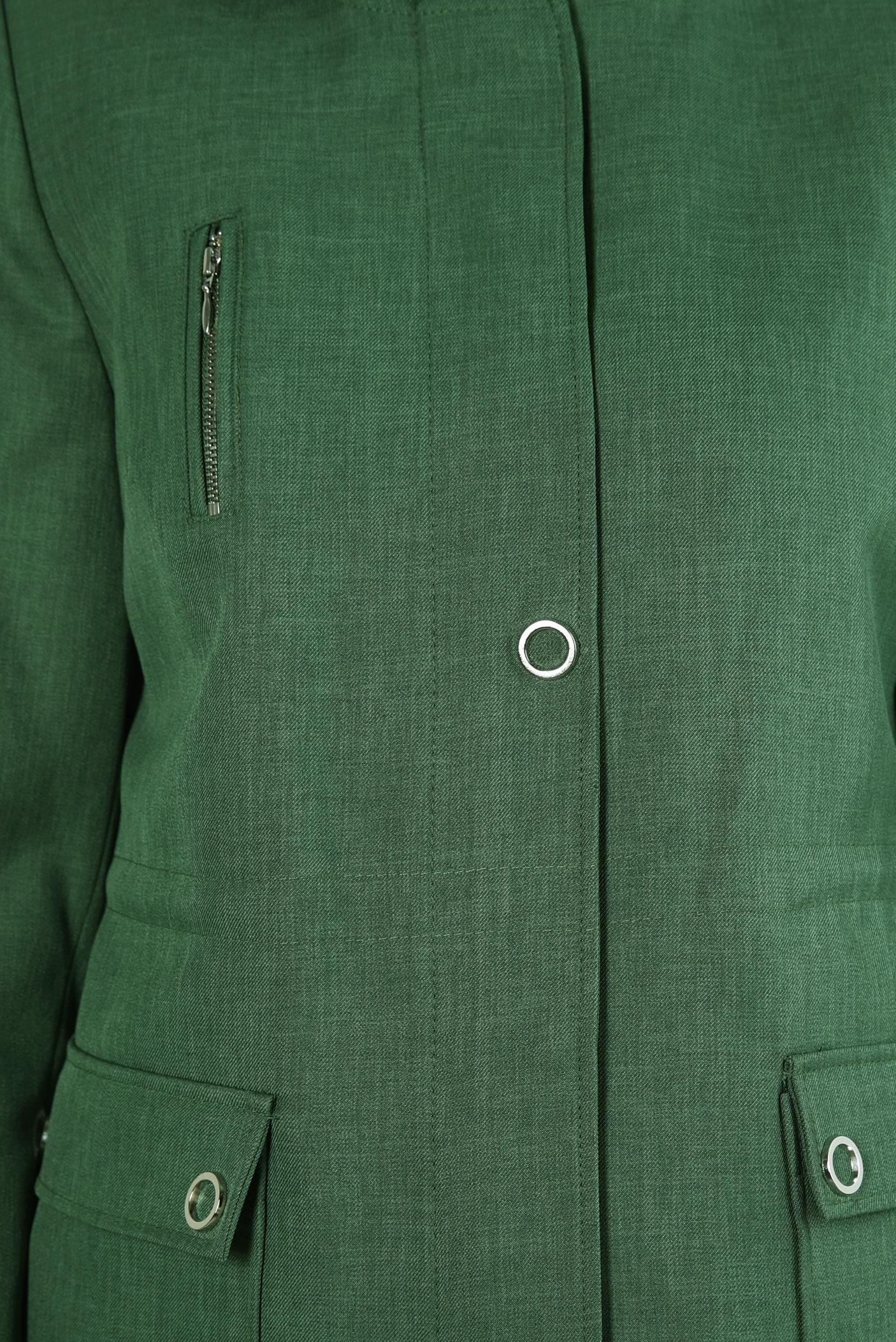 Tesettür giyim HAKİ KAPÜŞONLU TRENÇKOT 10837