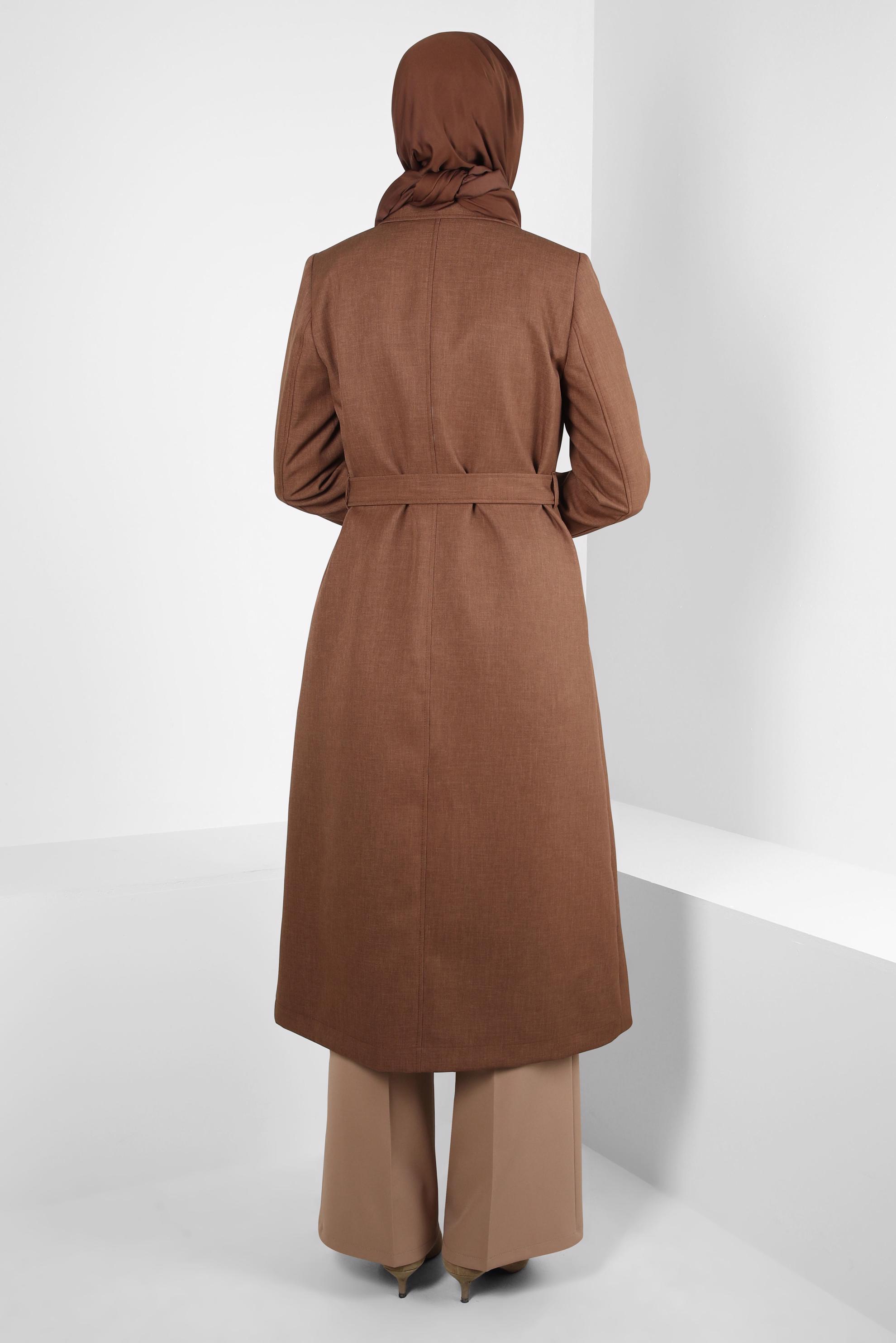 Vêtements hijab TABA TRENCH-COAT CEINTURE 10838