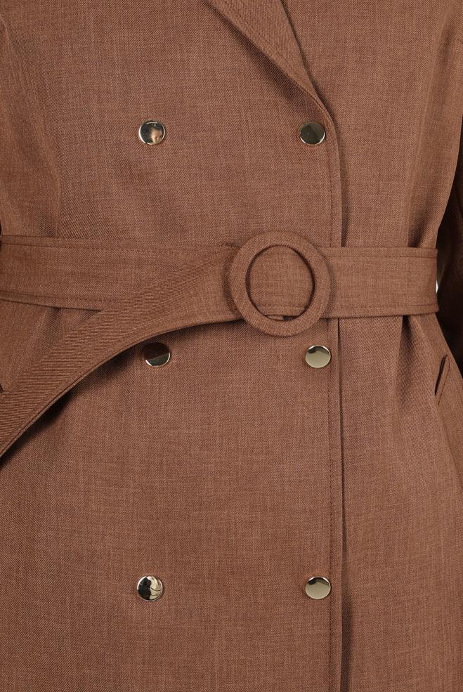 Hijab clothing TABA BELTED TRENCH COAT 10838 - ALVİNA