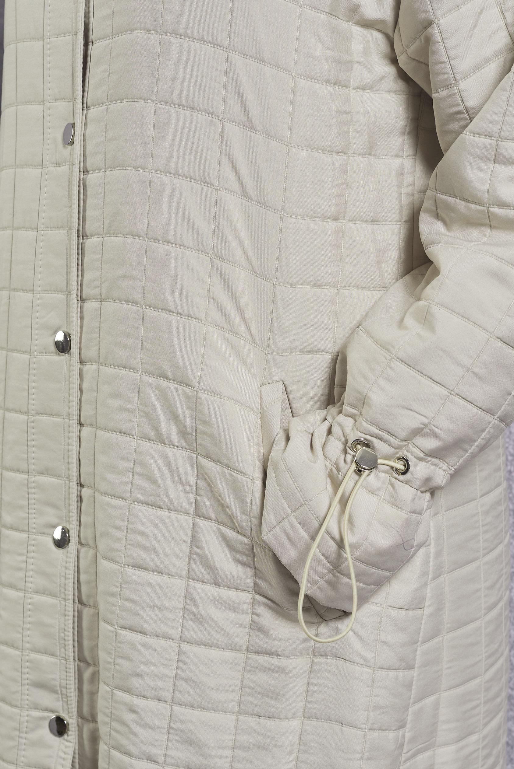 Tesettür giyim BEJ KAPÜŞONLU TRENÇKOT 10841