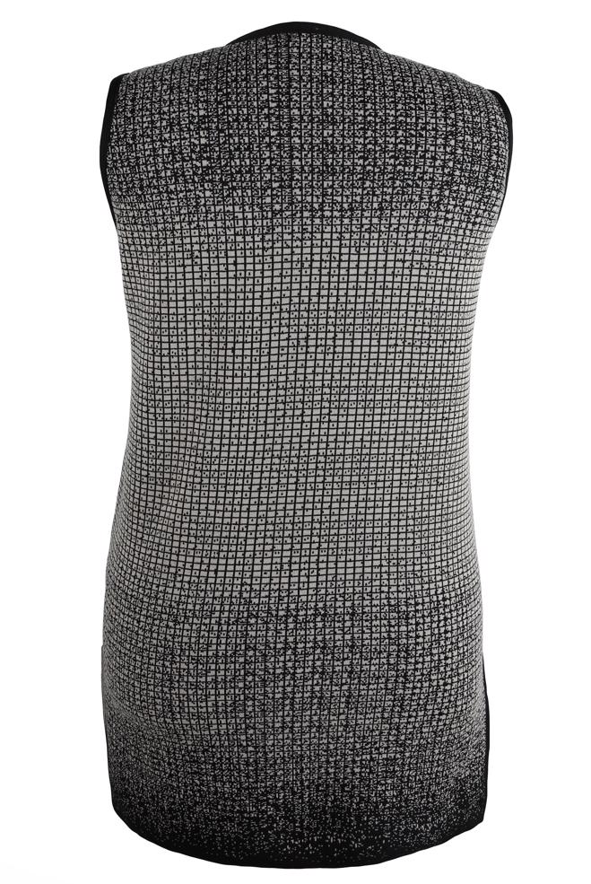 Vêtements hijab NOIR GILET EN TRICOT À MOTIFS 20469 - ALVİNA