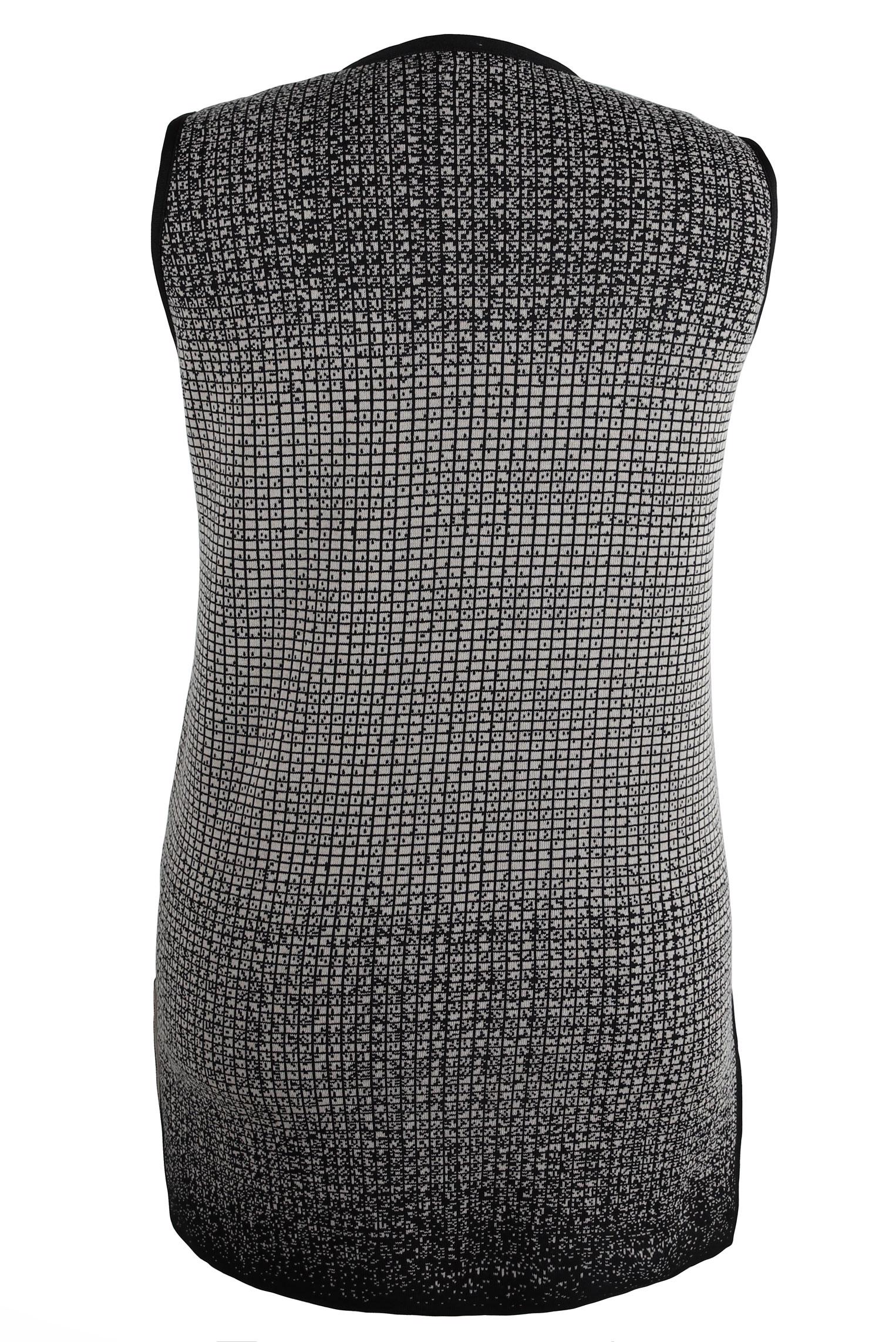 Tesettür giyim SİYAH DESENLİ TRİKO YELEK 20469