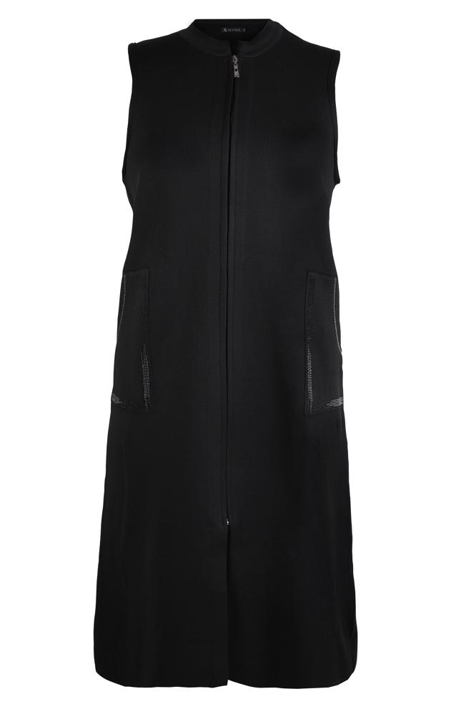 Vêtements hijab NOIR GILET EN TRICOT AVEC GEMME 20471 - ALVİNA