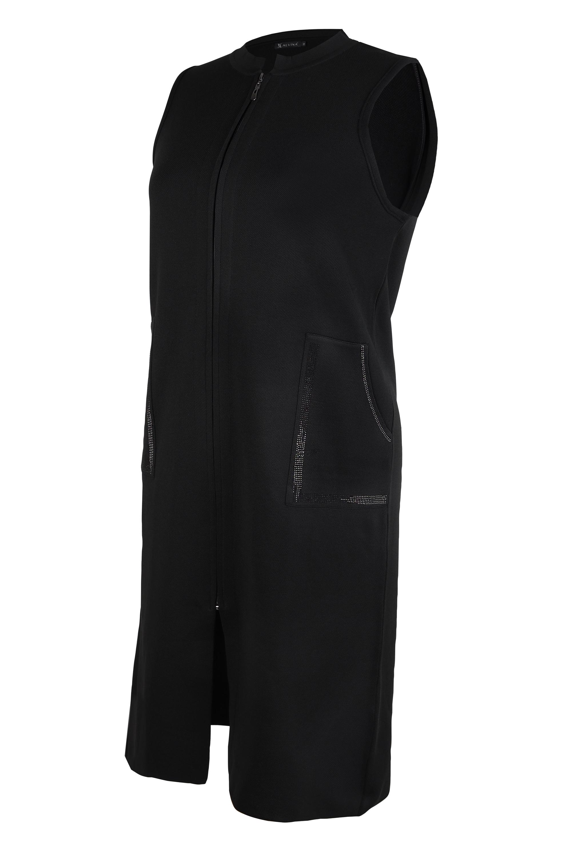 Hijab clothing BLACK KNITWEAR VEST WITH GEM 20471