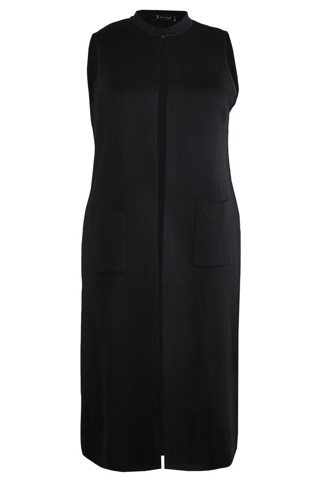 Vêtements hijab NOIR GILET TRICOT 20473 - ALVİNA