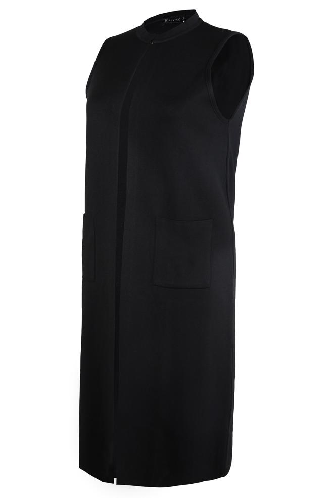 Vêtements hijab NOIR GILET TRICOT 20473 - ALVİNA