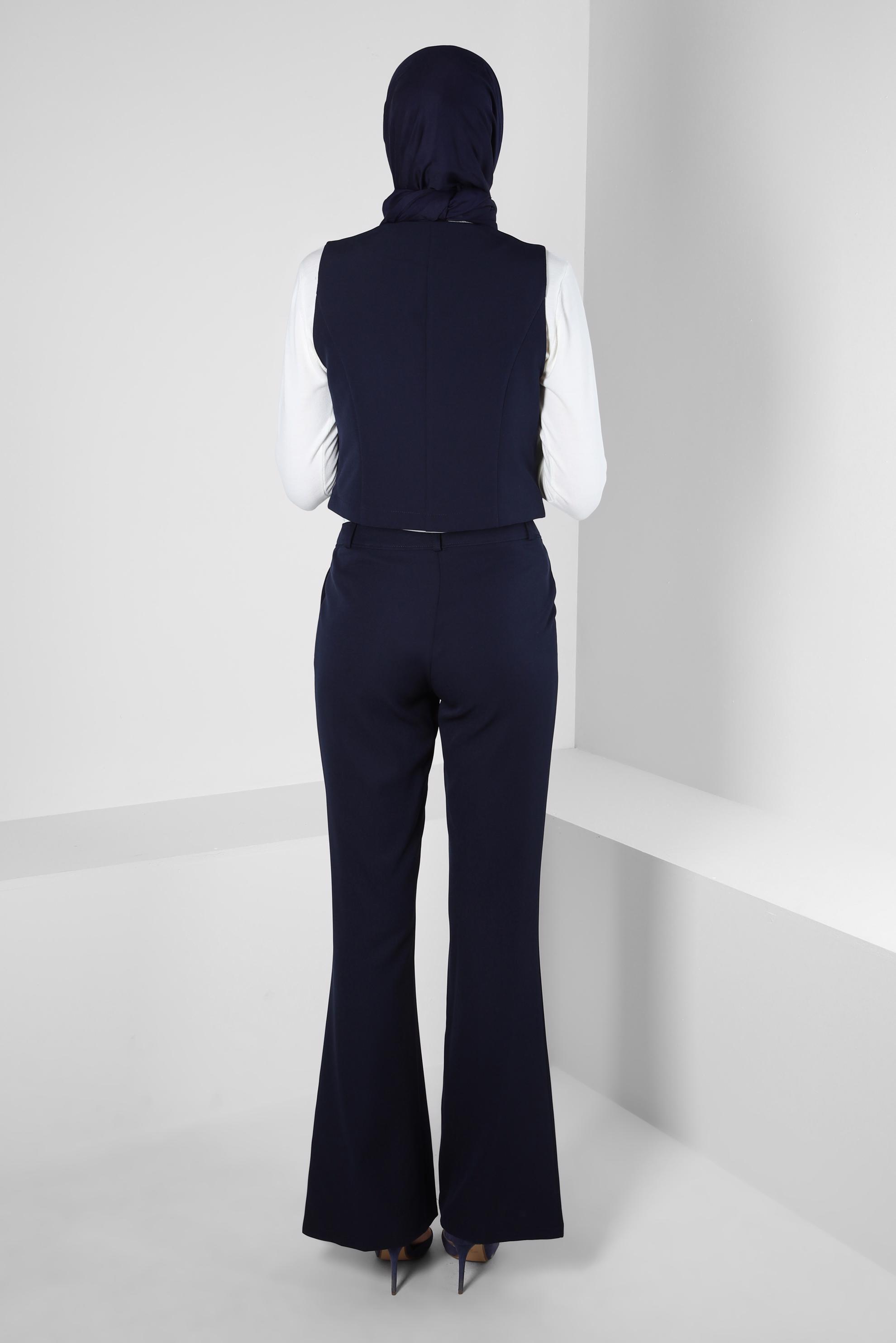 Vêtements hijab BLEU MARINE GILET BOUTONNÉ 44175