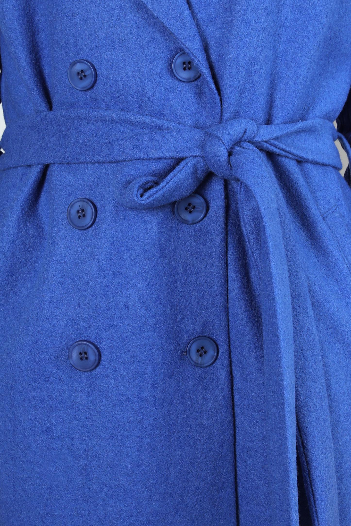 Tesettür giyim MAVİ KUŞAKLI YELEK 44255