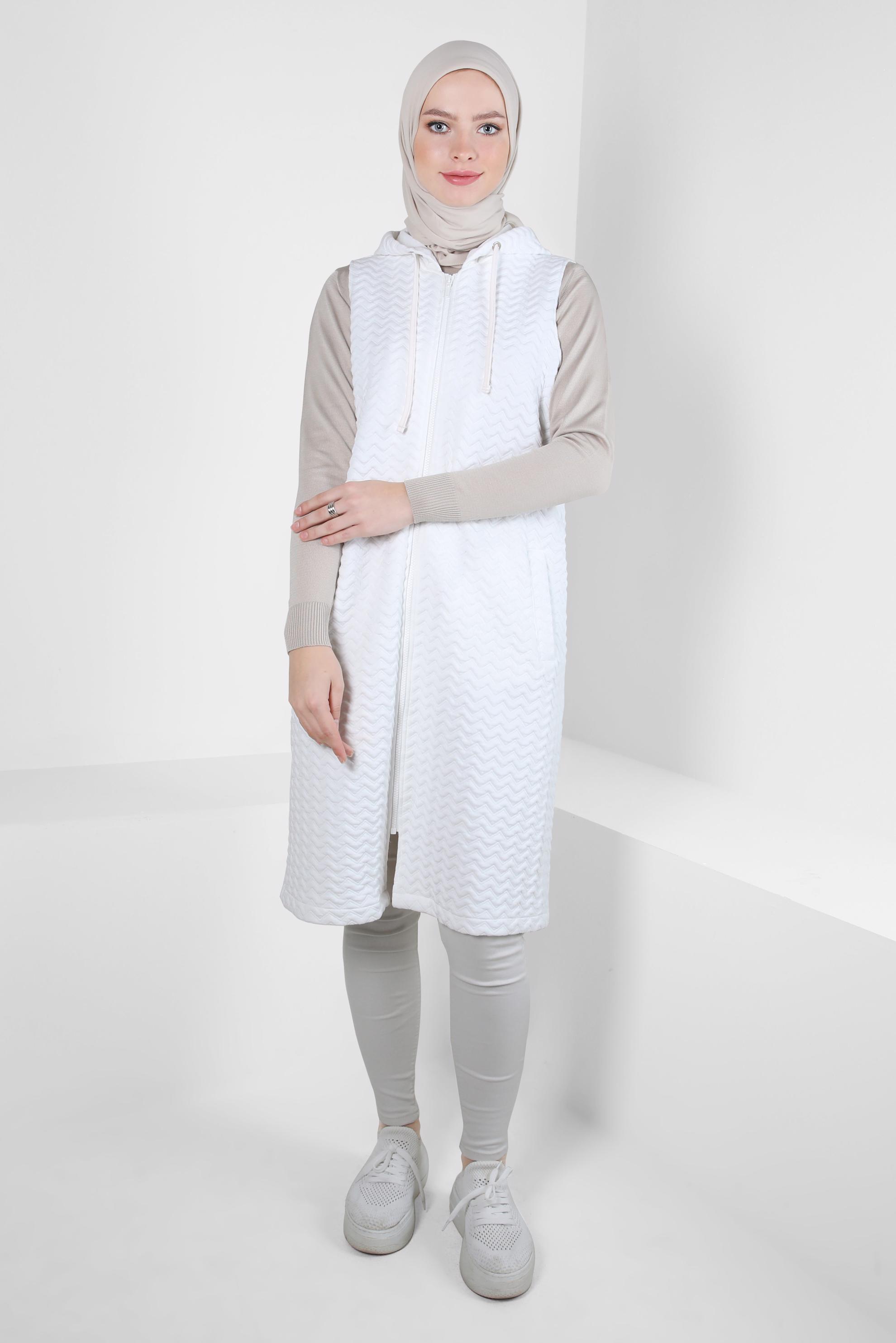 Vêtements hijab BLANC GILET MATELASSÉ 44294