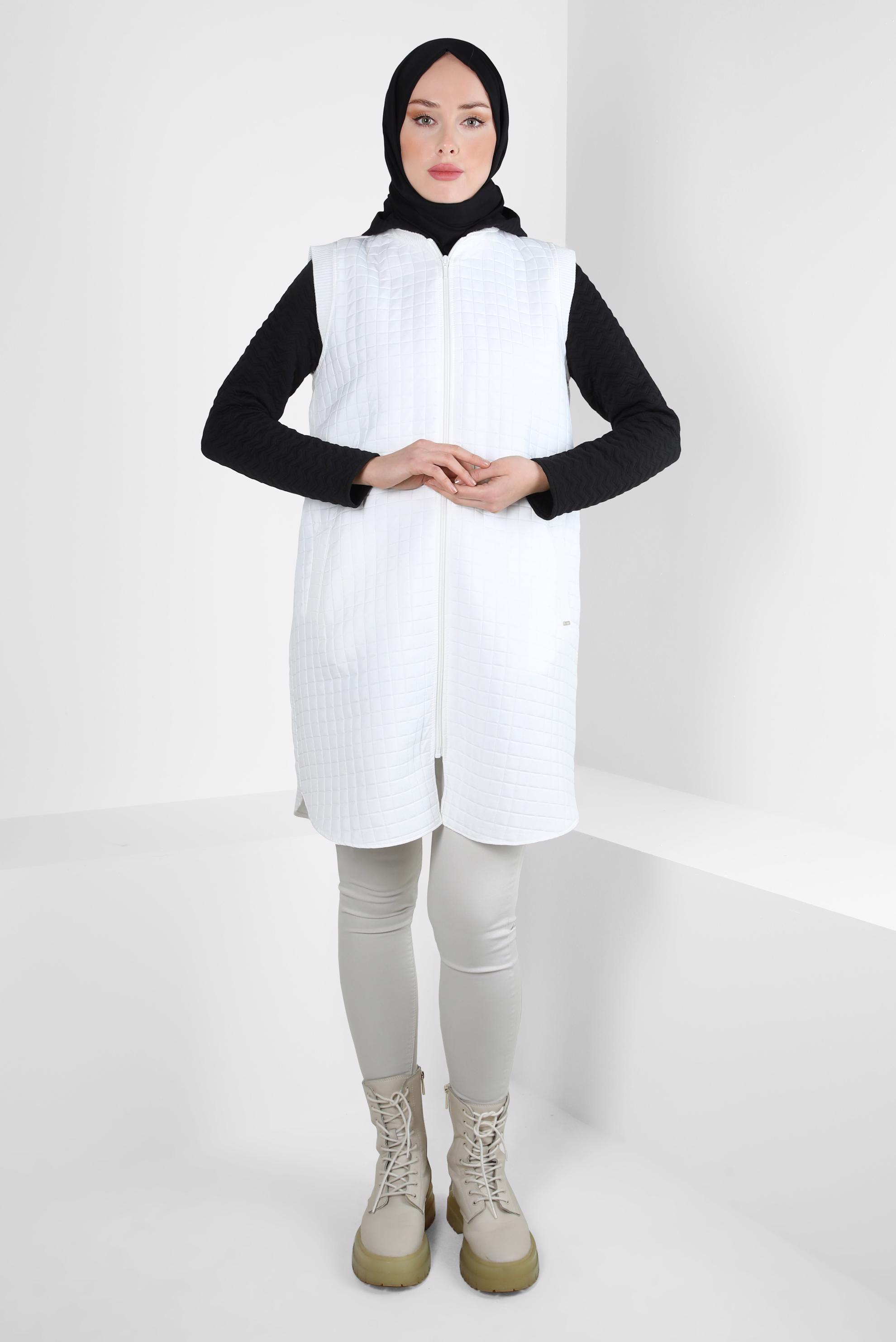 Vêtements hijab BLANC GILET MATELASSÉ 44302