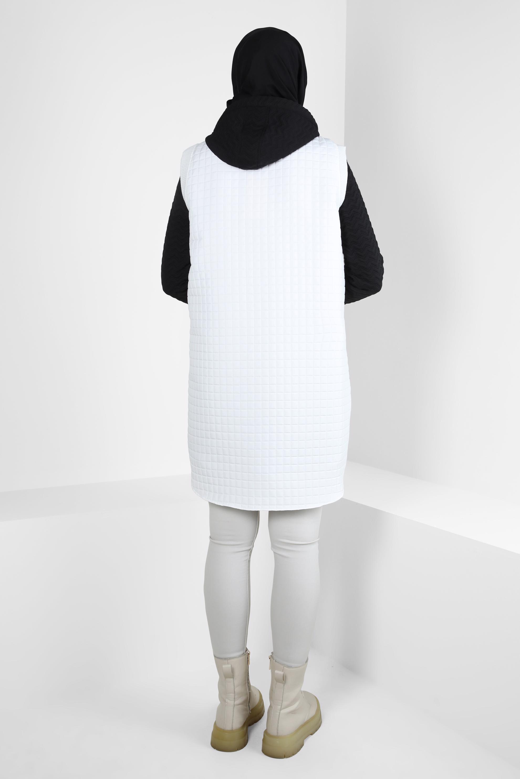 Vêtements hijab BLANC GILET MATELASSÉ 44302