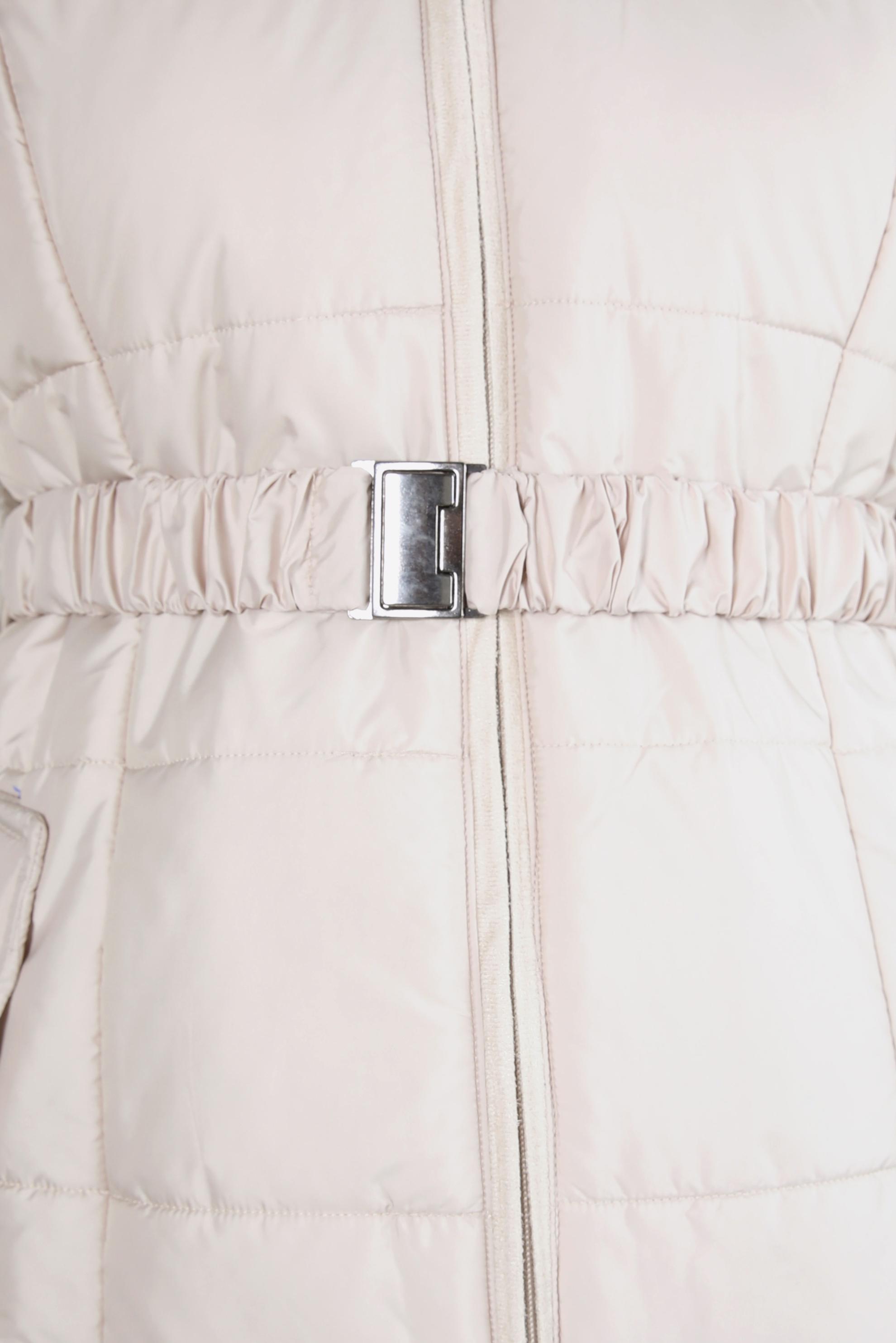 Tesettür giyim BEJ KEMERLİ ŞİŞME YELEK 90440