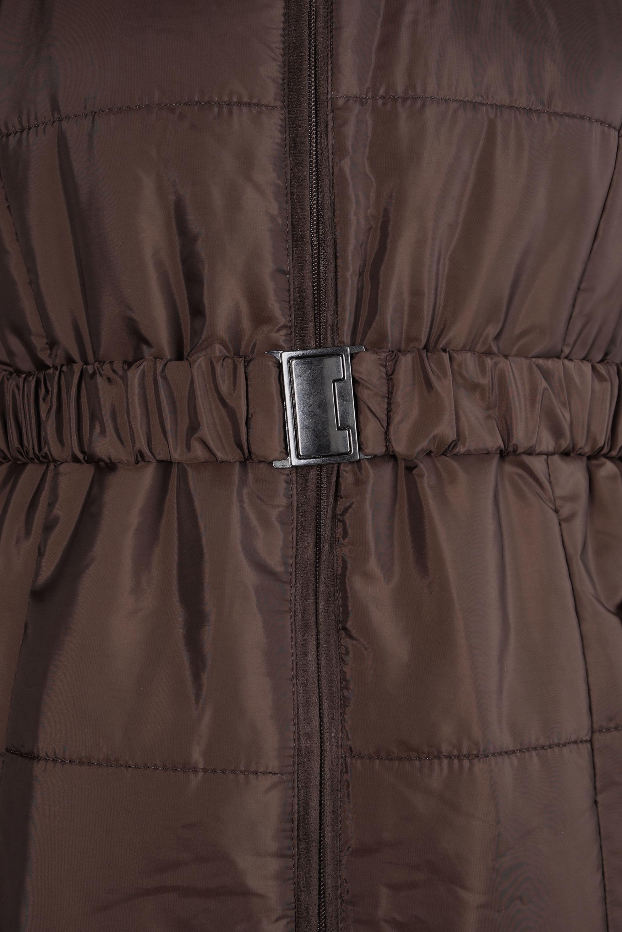 Tesettür giyim KAHVE KEMERLİ ŞİŞME YELEK 90440