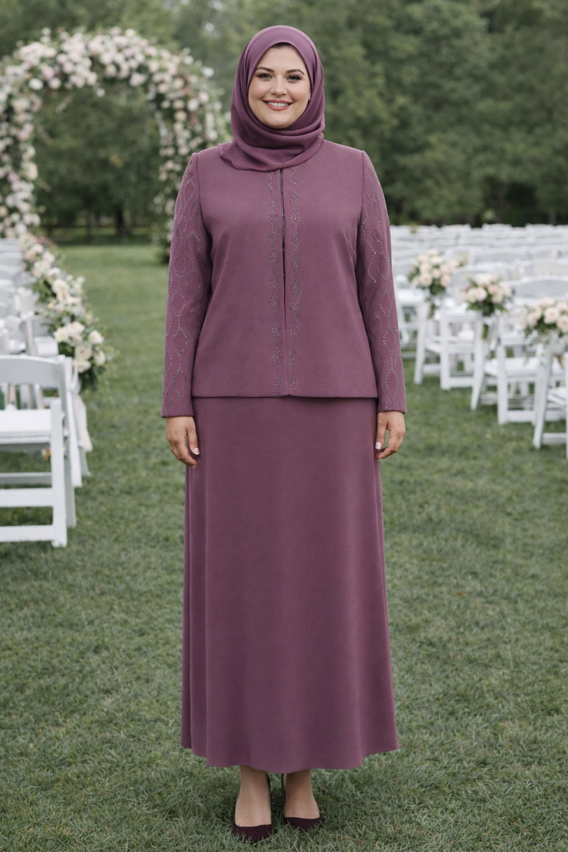 Vêtements hijab ROSE ENSEMBLE DE ROBE GRANDE TAILLE 30351