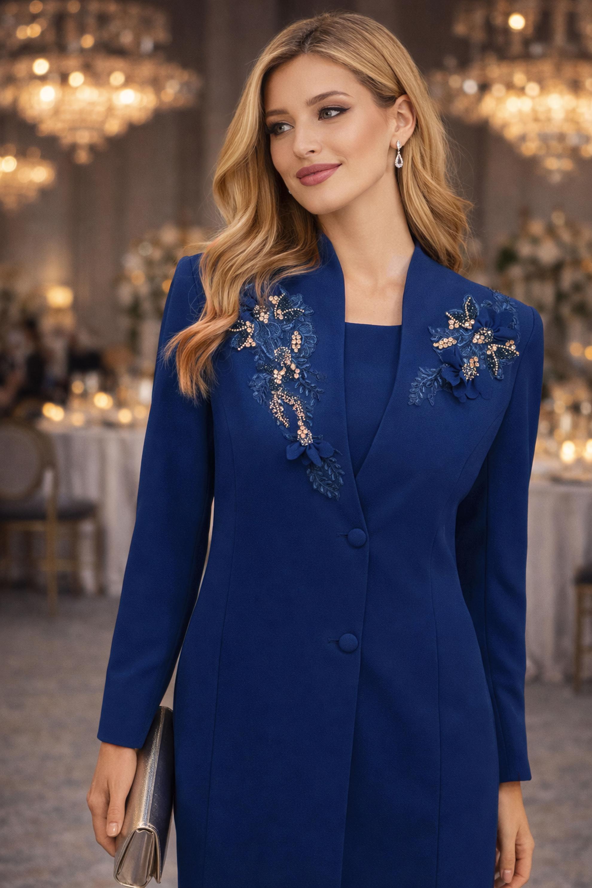 Tesettür giyim BEJ ÇİÇEK DETAYLI ÜÇLÜ PANTOLONLU TAKIM 30319