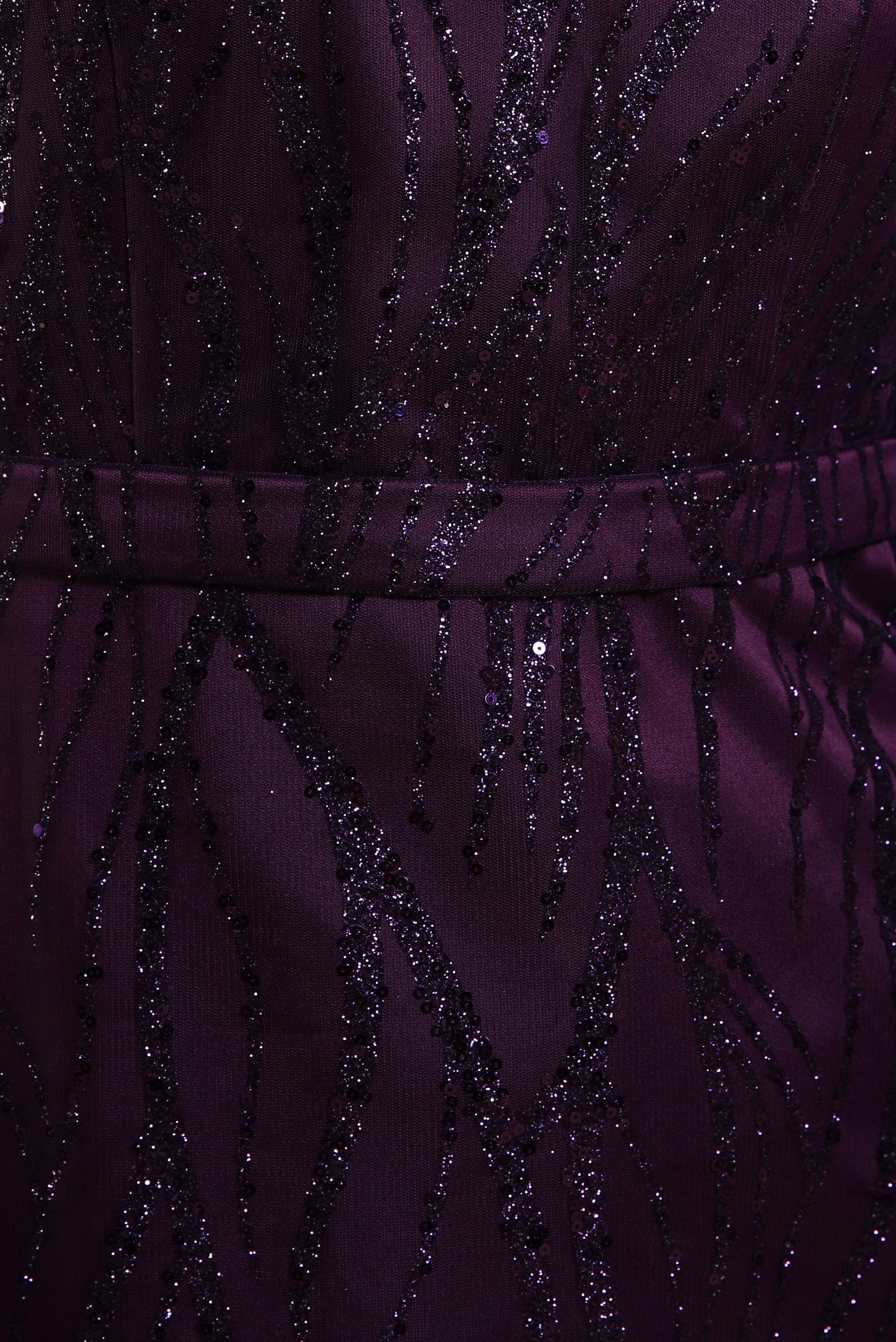 Tesettür giyim MÜRDÜM PUL PAYETLİ ABİYE ELBİSE 50407