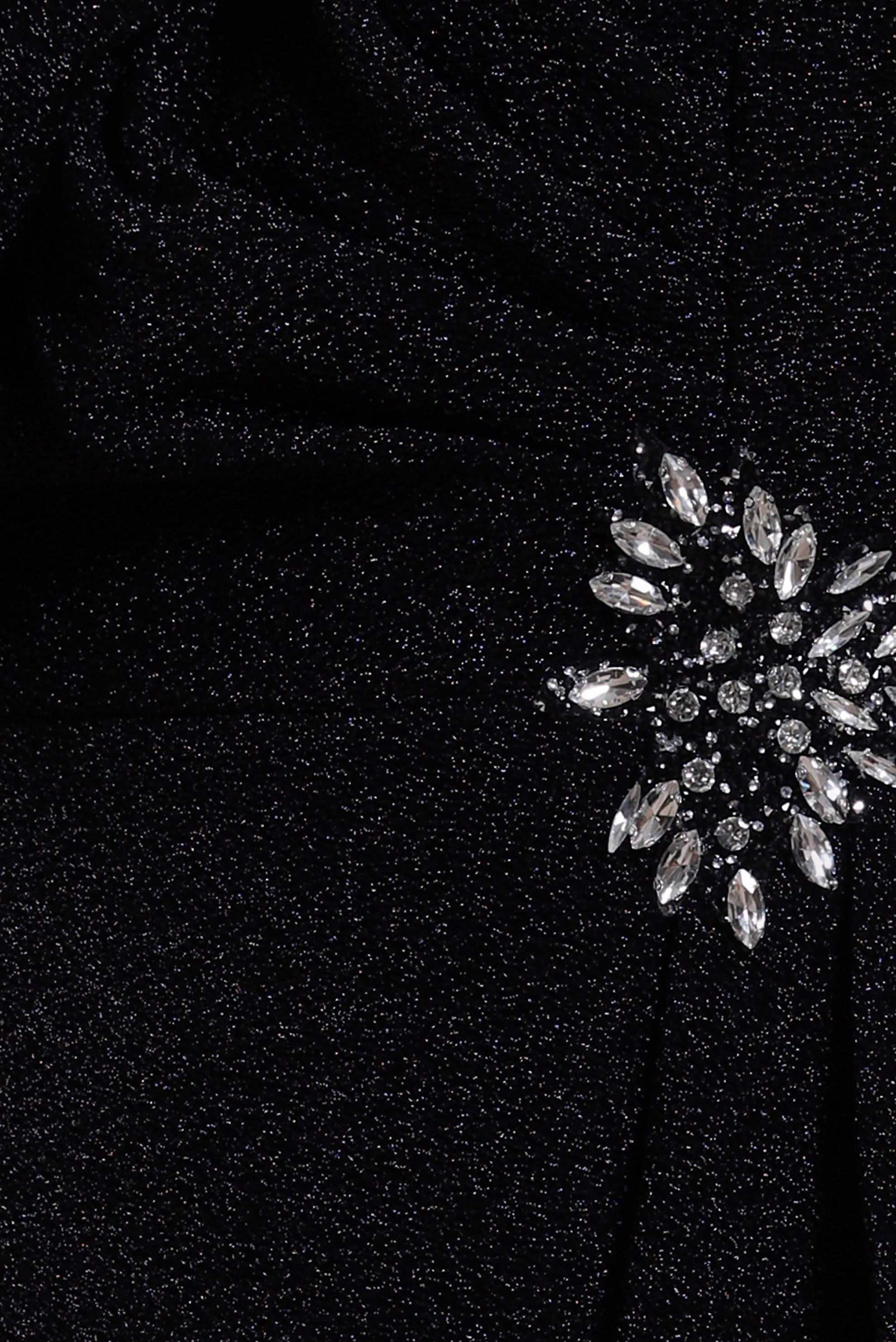 Tesettür giyim SİYAH TAŞLI SİMLİ ABİYE ELBİSE 50413