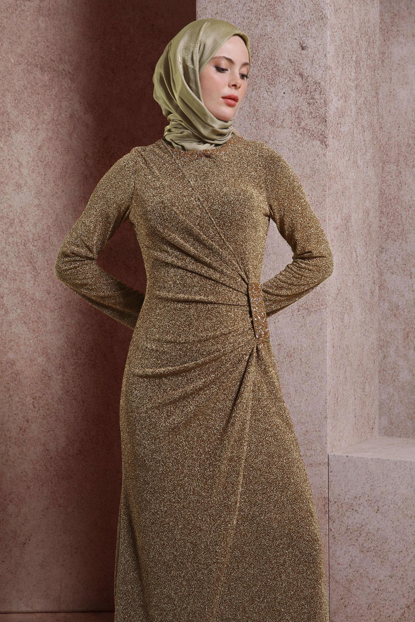 Vêtements hijab OR ROBE DE SOIRÉE PAILLETÉE 50414
