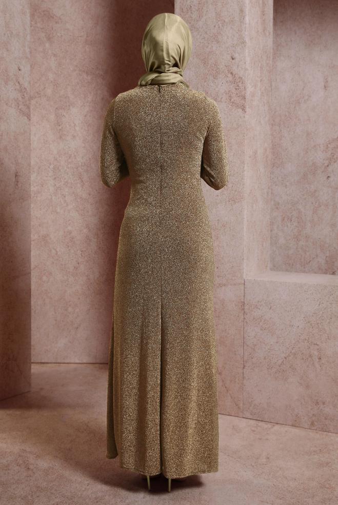 Vêtements hijab OR ROBE DE SOIRÉE PAILLETÉE 50414 - ALVİNA