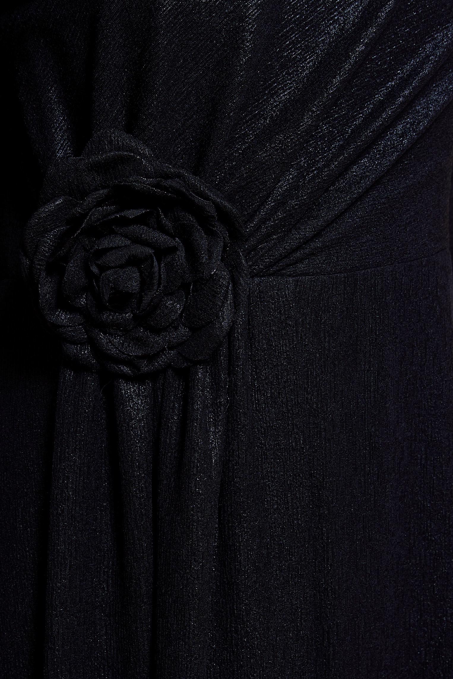 Tesettür giyim SİYAH ÇİÇEK DETAYLI ABİYE 50421