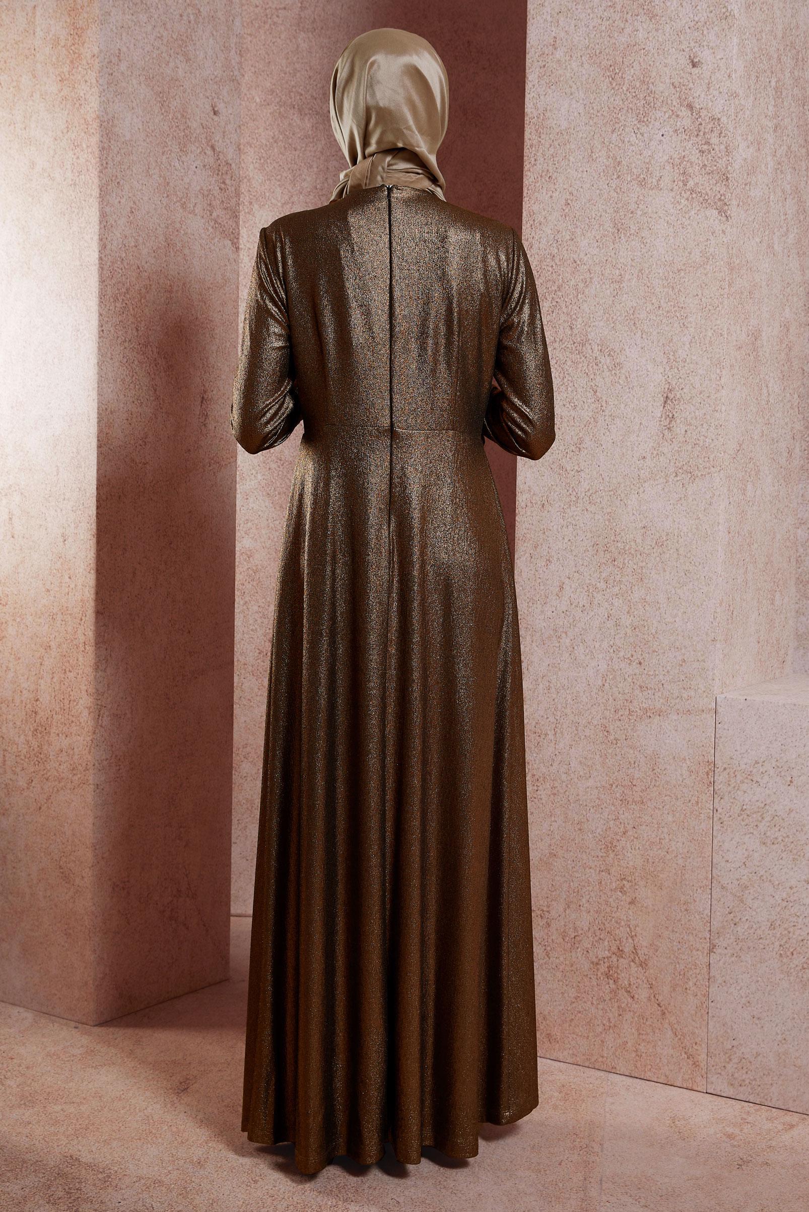 Tesettür giyim SİYAH ÇİÇEK DETAYLI ABİYE 50421