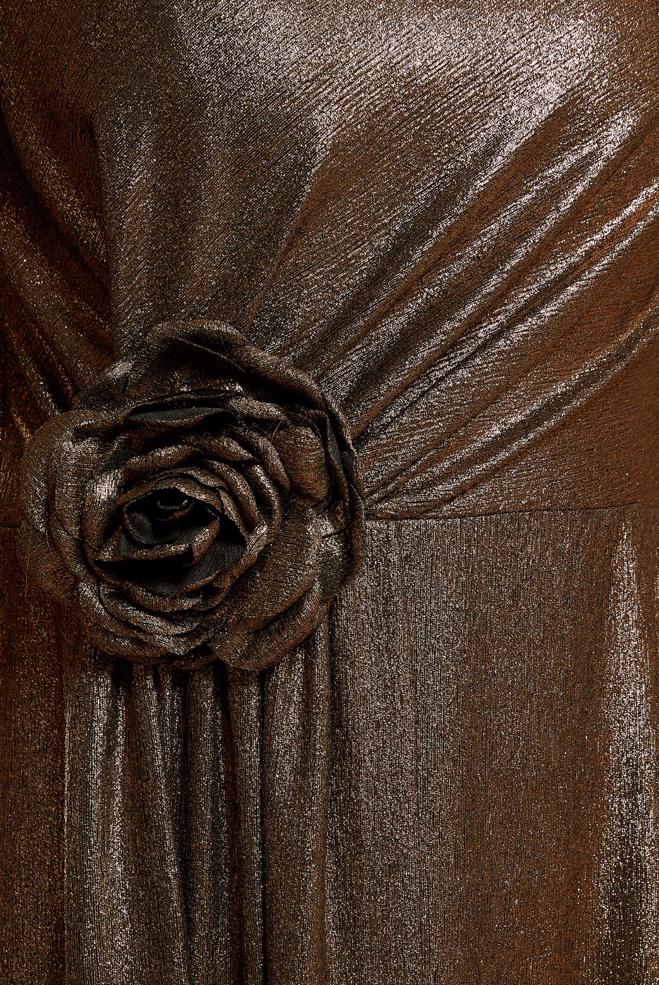 Tesettür giyim SİYAH ÇİÇEK DETAYLI ABİYE 50421 - ALVİNA