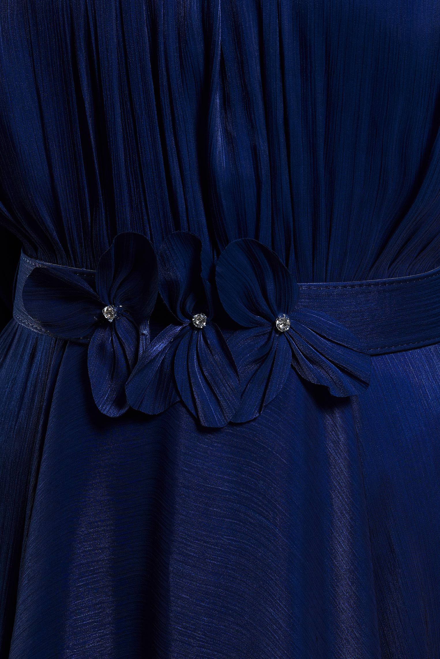 Tesettür giyim LACİVERT KEMERLİ TESETTÜR ABİYE ELBİSE 50423