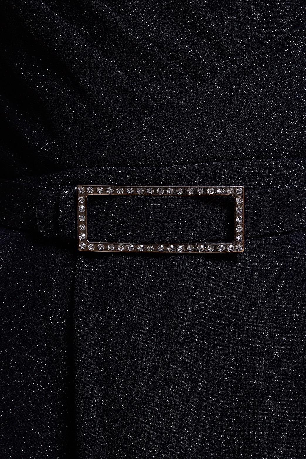 Tesettür giyim SİYAH KEMERLİ SİMLİ ABİYE ELBİSE 50424