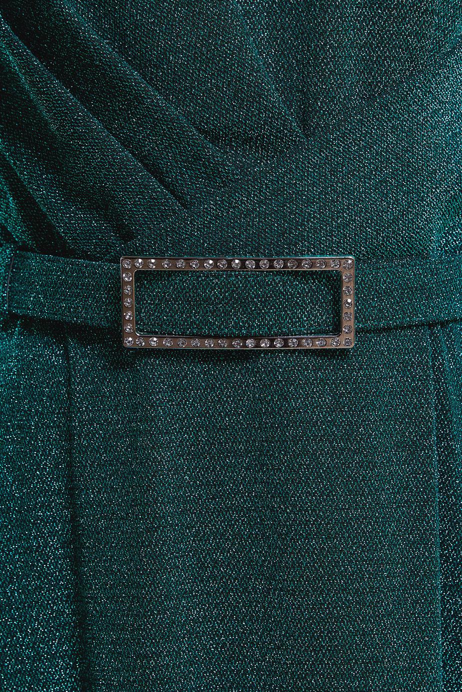 Tesettür giyim MAVİ KEMERLİ SİMLİ ABİYE ELBİSE 50424