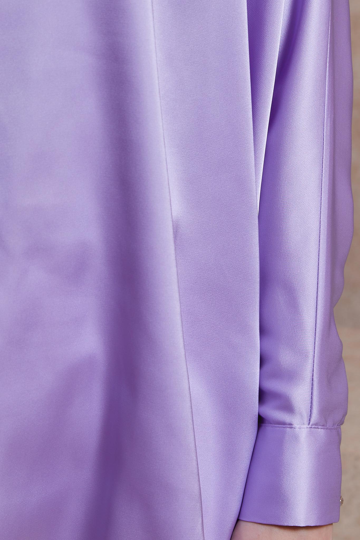 Tesettür giyim MOR YARASA KOL SATEN BLUZ 44410