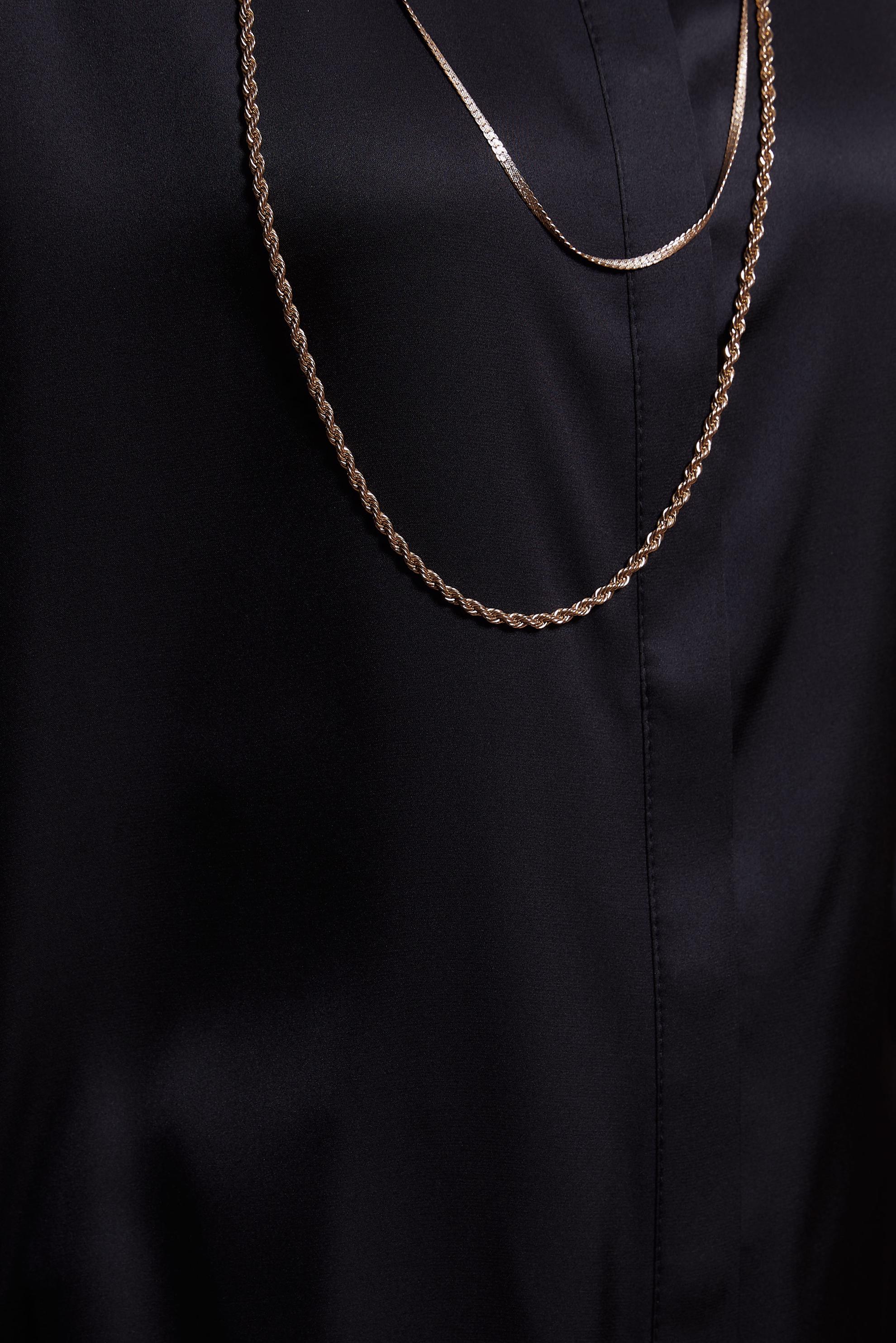 Tesettür giyim SİYAH SATEN GÖMLEK BLUZ 44430