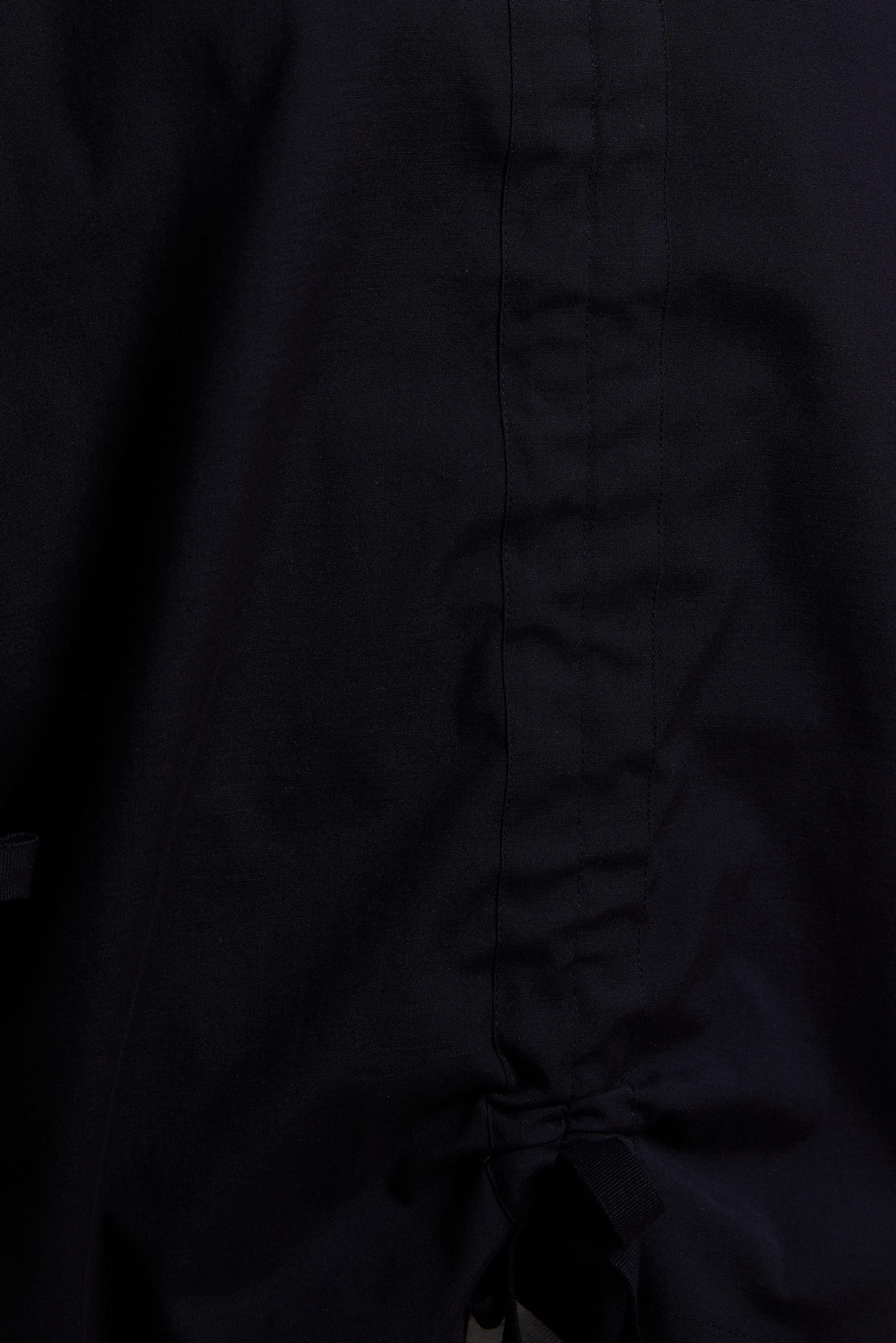 Tesettür giyim SİYAH BÜZGÜ DETAYLI PAMUK SATEN BLUZ 44470