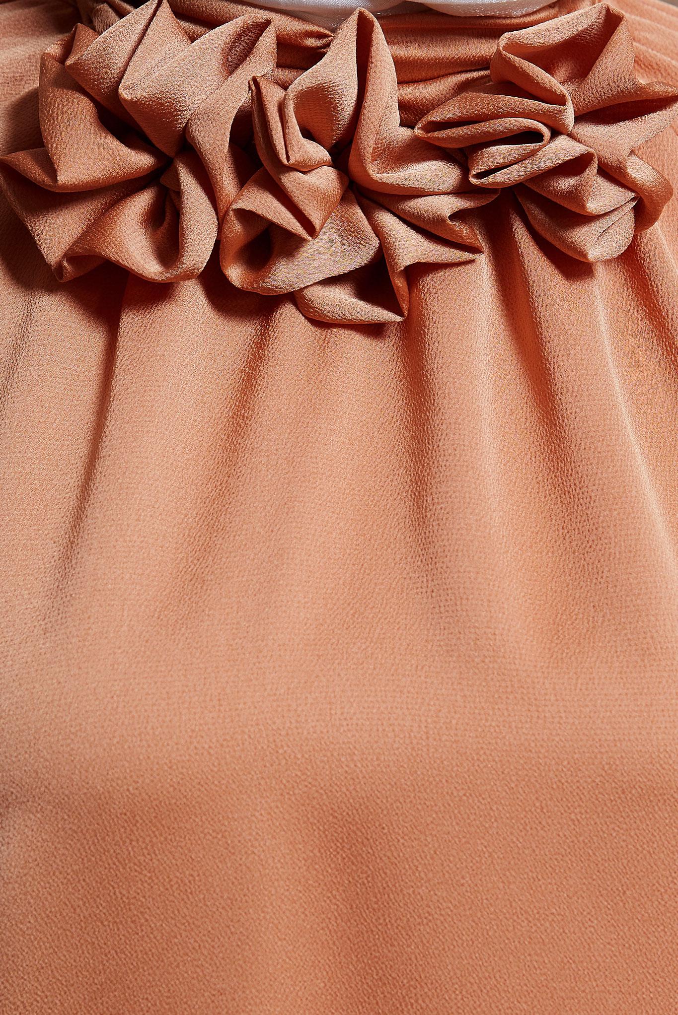 Tesettür giyim TURUNCU SATEN BLUZ 44554