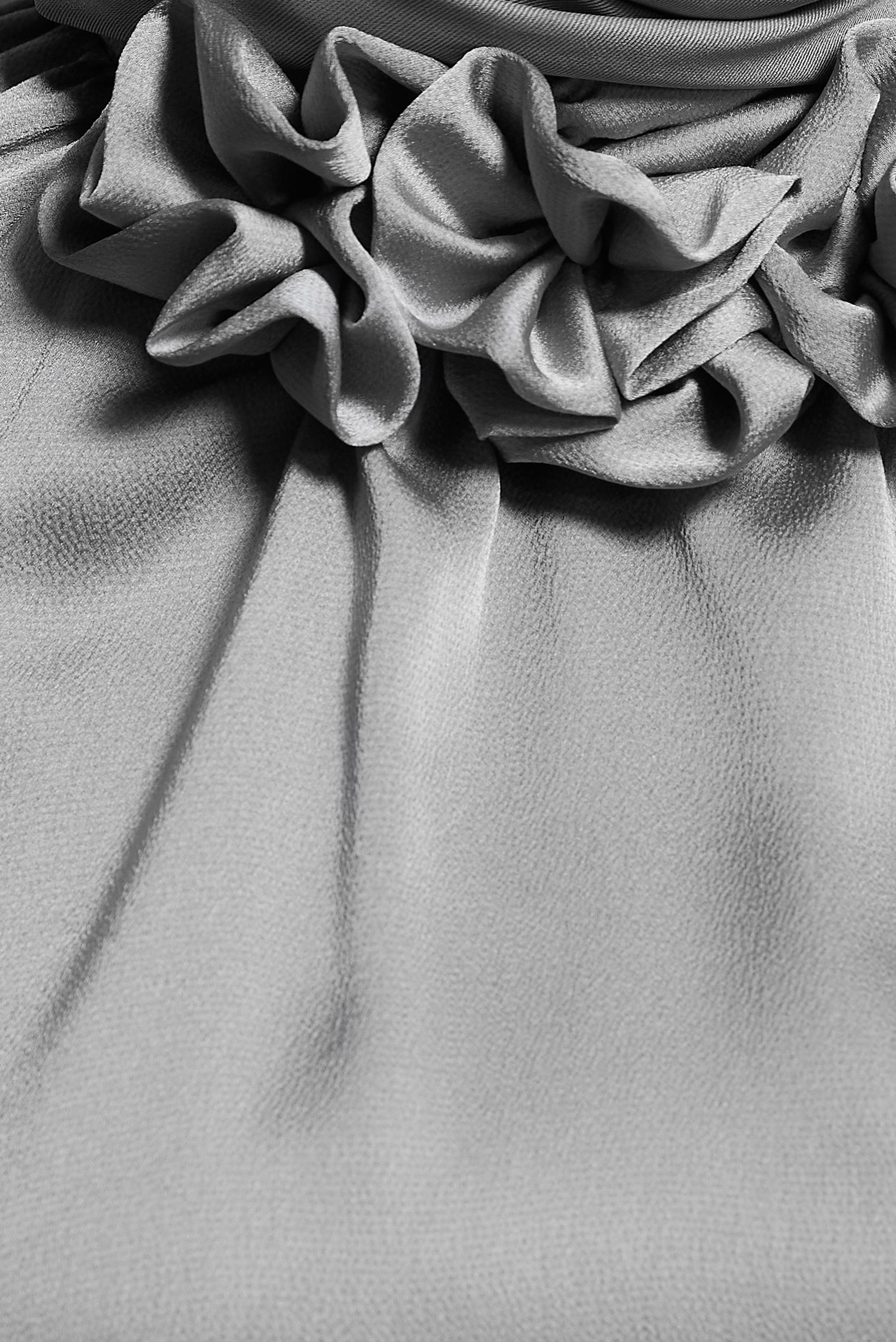 Tesettür giyim GRİ SATEN BLUZ 44554