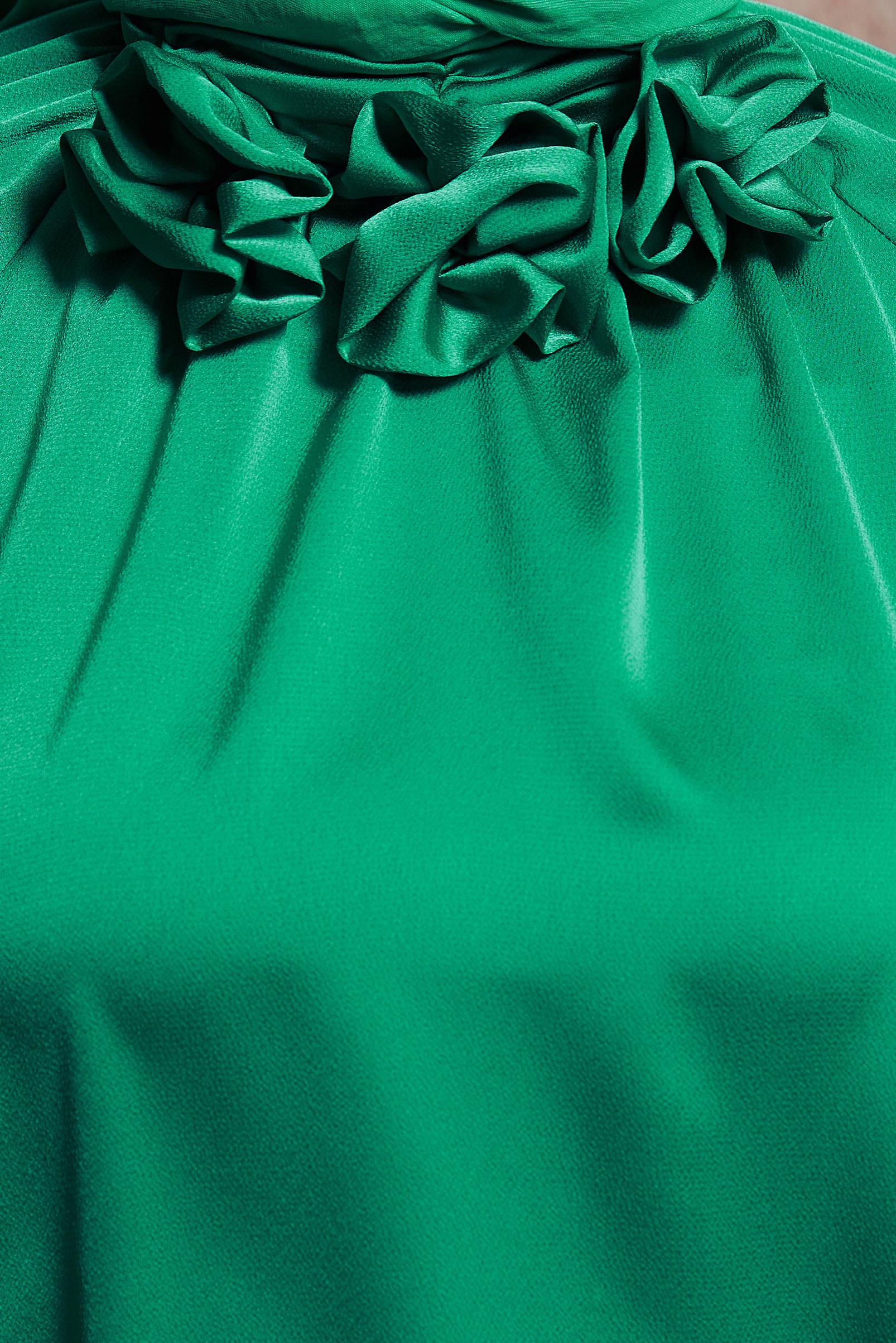 Tesettür giyim YEŞİL SATEN BLUZ 44554