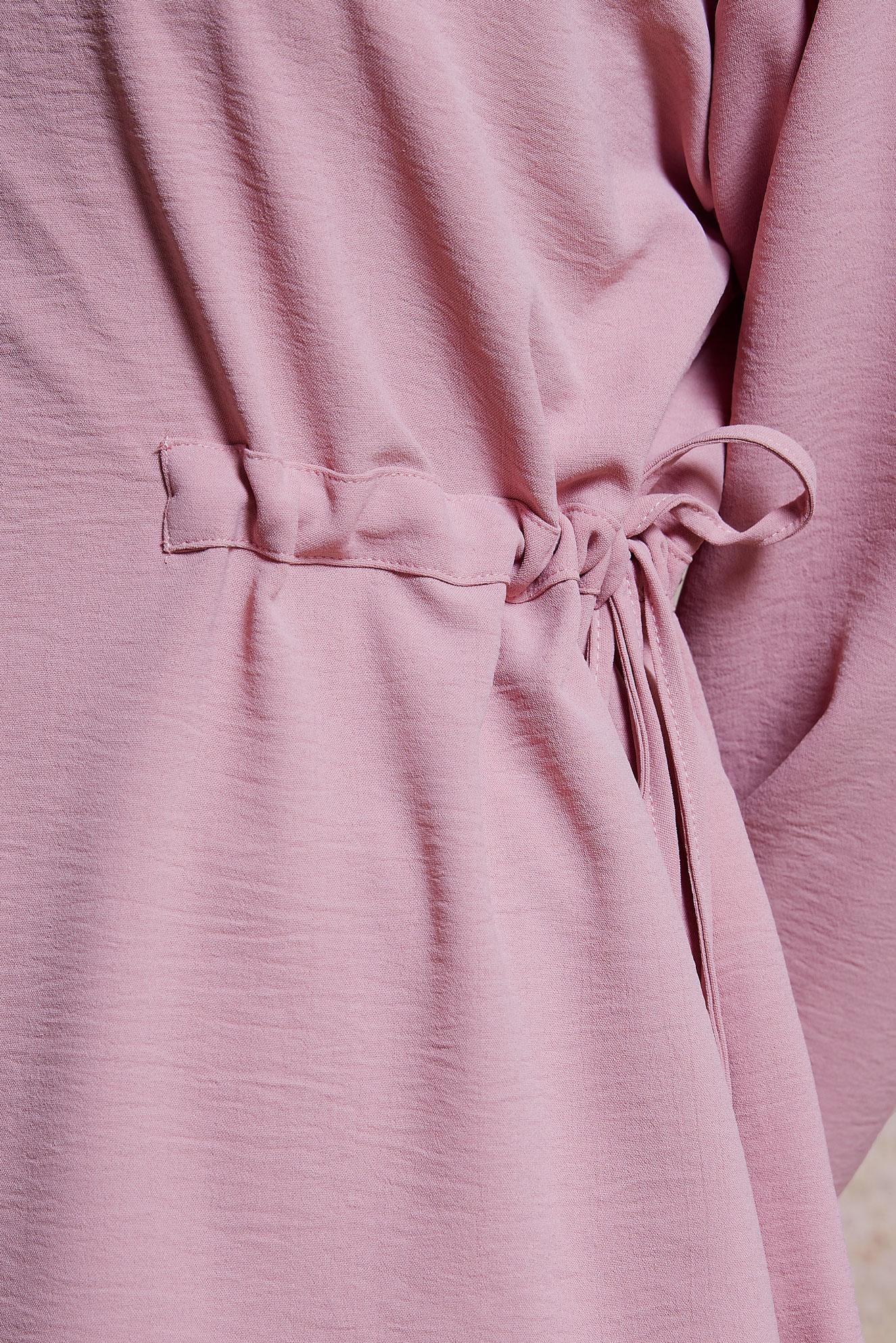 Tesettür giyim PUDRA BELİ BÜZGÜLÜ BLUZ 44608