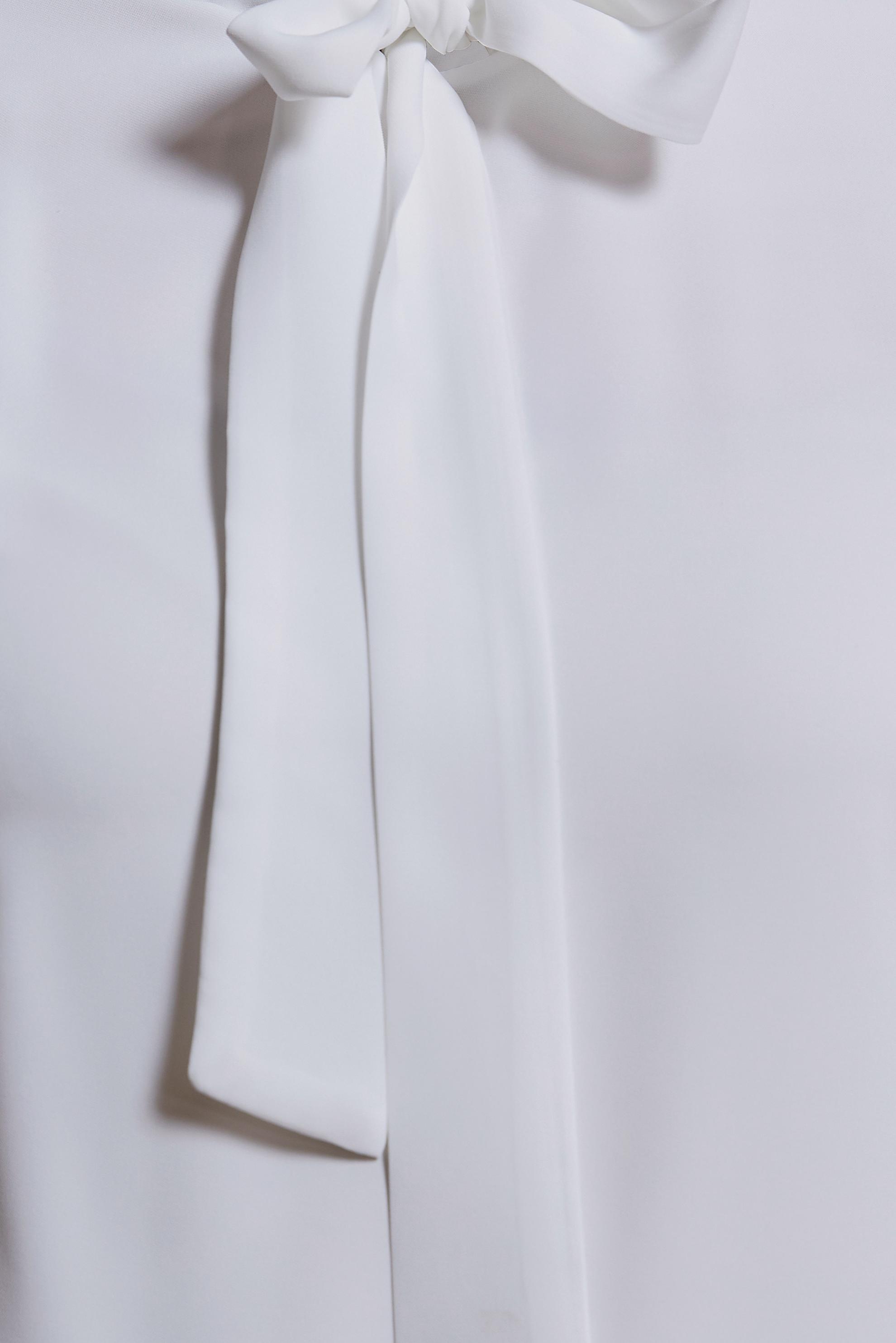 Tesettür giyim BEYAZ BAĞLAMA DETAYLI BLUZ 44613