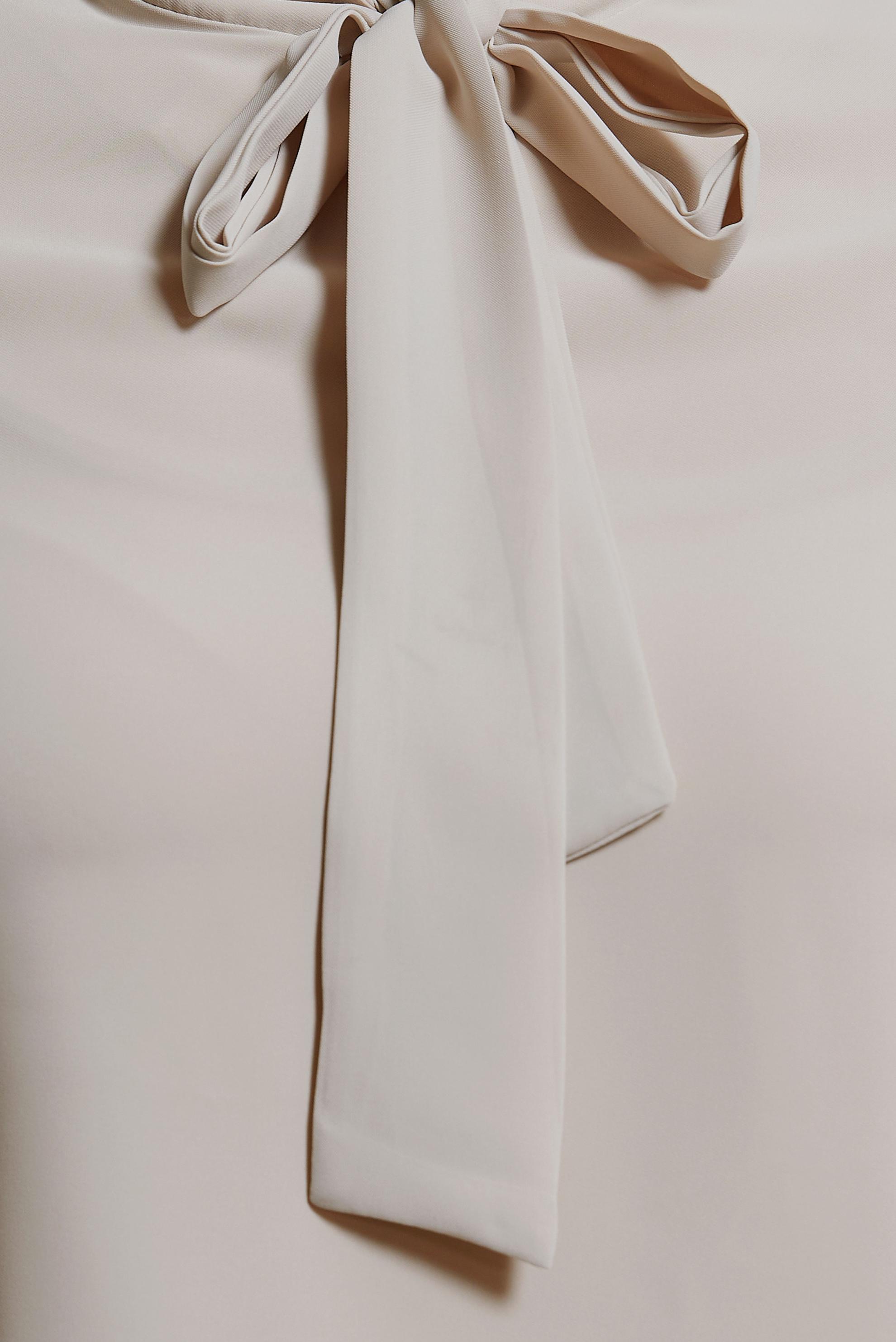 Tesettür giyim BEJ BAĞLAMA DETAYLI BLUZ 44613