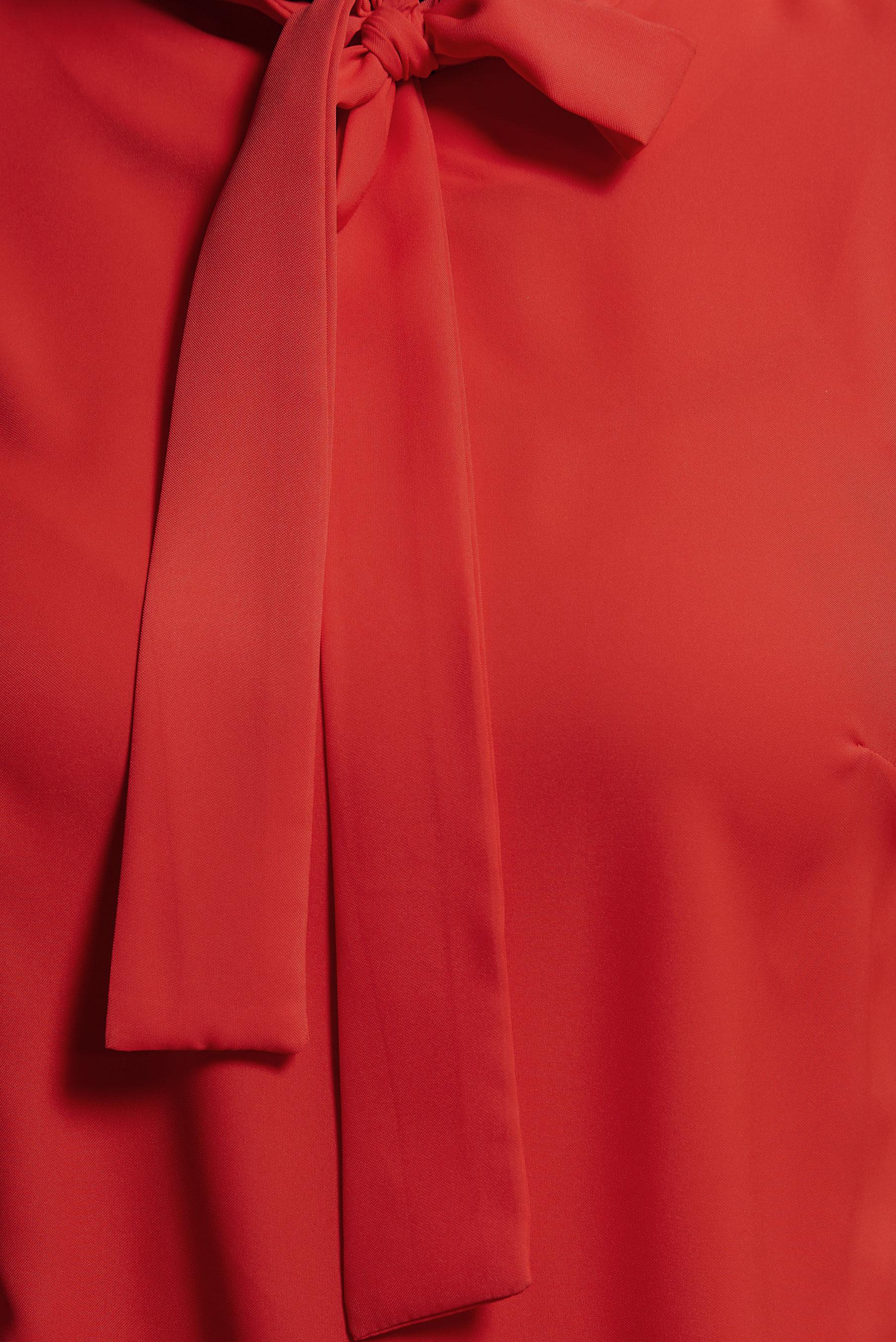 Tesettür giyim KIRMIZI BAĞLAMA DETAYLI BLUZ 44613